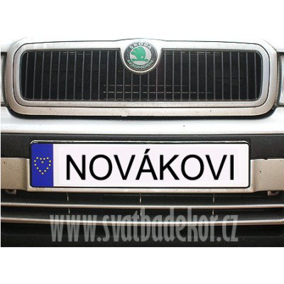 Svatební SPZ - vlastní text – Zboží Dáma