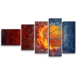 Sablio Obraz - 5-dílný Basketbalový míč - 100x60 cm – Hledejceny.cz