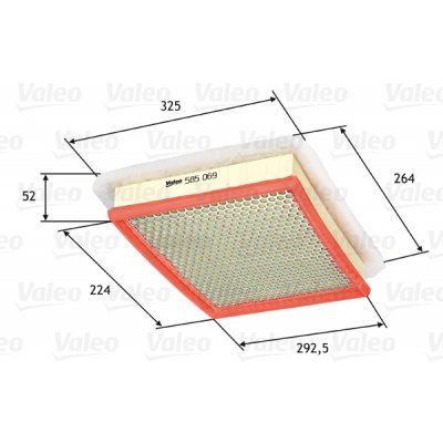 Vzduchový filtr VALEO 585069 – Hledejceny.cz