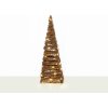 Vánoční stromek ACA Lighting přírodní ratanový kuželový strom 30 mini WW LED na baterie 3xAA IP20 pr.17x50cm X11301120