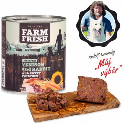 Topstein Farm Fresh Venison and Rabbit & Sweet Potato 400 g – Zboží Mobilmania