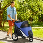 PawHut Skládací vozík pro psy s bezpečnostním pásem 111 x 70 x 97,5 cm – Hledejceny.cz
