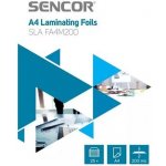 Fólie laminovací SENCOR SLA FA4M200 A4 200mic 25ks – Zboží Živě