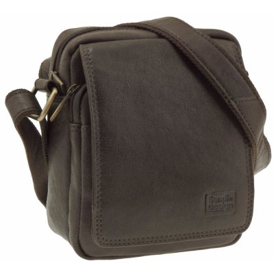 Sendi Design pánská kožená taška přes rameno Hnědá