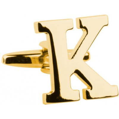 Bubibubi manžetový knoflíček zlaté písmeno K – Sleviste.cz
