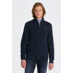 Gant Cotton Texture Halfzip modrá – Zboží Dáma