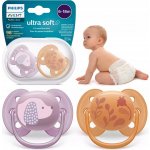 Philips Avent Ultrasoft 2 ks + sterilizační box dívčí fialová – Zboží Dáma