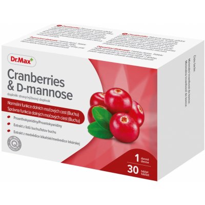 Dr. Max Cranberries & D-mannose 30 tablet – Hledejceny.cz