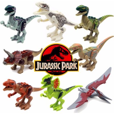 Kopf Figurky / Minifigurky Jurský park dinosauři LEGO kompatibilní sada 8  ks 8 cm barevní od 379 Kč - Heureka.cz