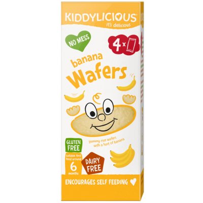 Zdravé banánové oplatky Kiddylicious - Banana Wafers MULTIPACK 4 x 5 g