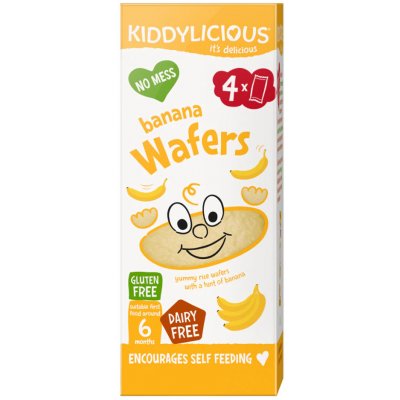Zdravé banánové oplatky Kiddylicious - Banana Wafers MULTIPACK 4 x 5 g – Zboží Dáma