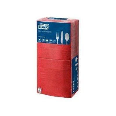 TORK papírové ubrousky 2V červené 200ks 24x24cm – Sleviste.cz