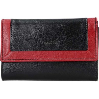 Lagen dámská kožená peněženka střední BLC 4390 419 černá červená
