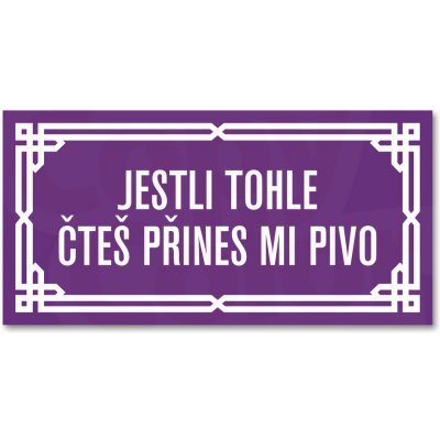 Cedule/tabule na přání s vlastním textem - fialový podklad (040) – Zbozi.Blesk.cz