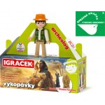 EFKO Igráček Archeolog figurka s egyptskými vykopávkami masky faraona a sošky bohyně Bastet – Zboží Dáma