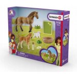 Schleich 42432 Set hříbě a Quarter kůň se štěňátkem a doplňky – Zbozi.Blesk.cz