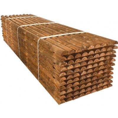 Dřevěný svlak půlkulatý - dl. 300 cm, š. 8 cm – Zboží Mobilmania