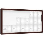 PROCITY Venkovní vitrína model 2000, 27 x A4, sklo, hnědá | Zboží Auto