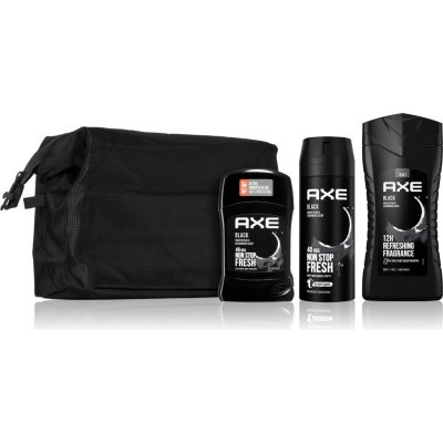 Axe Black deodorant ve spreji 150 ml + sprchový gel 250 ml + tuhý deodorant 50 ml + kosmetická taška – Zboží Mobilmania