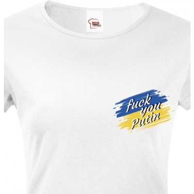 Bezvatriko.cz 1960 Dámské tričko Fuck you Putin Bílá – Zboží Dáma