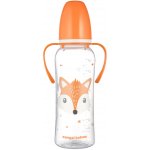 Canpol Babies láhev úzkohrdlá s úchyty Cute Animals oranžová 250ml – Zboží Dáma
