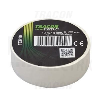 Tracon Electric páska izolační 10 m 18 mm 0,125 mm FEH10 bílá – Hledejceny.cz