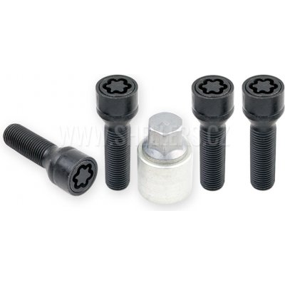 Pojistné bezpečnostní šrouby M14x1,5x50 kužel, klíč 17, SICUSTAR BVN450, černé | Zboží Auto