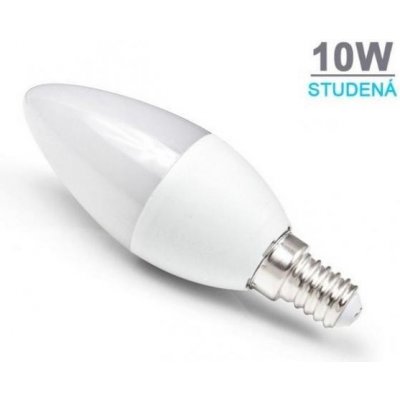 MILIO LED žárovka C37 E14 10W 880 lm studená bílá – Zboží Mobilmania