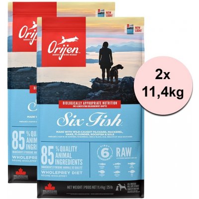 Orijen Adult 6 Fish Dog 2 x 11,4 kg