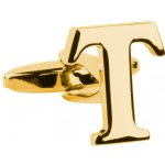 Bubibubi manžetový knoflíček zlaté písmeno T – Zbozi.Blesk.cz