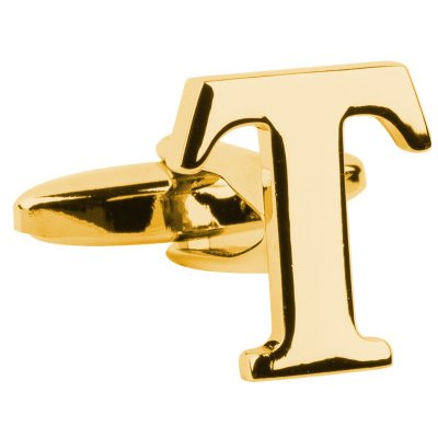 Bubibubi manžetový knoflíček zlaté písmeno T – Zbozi.Blesk.cz