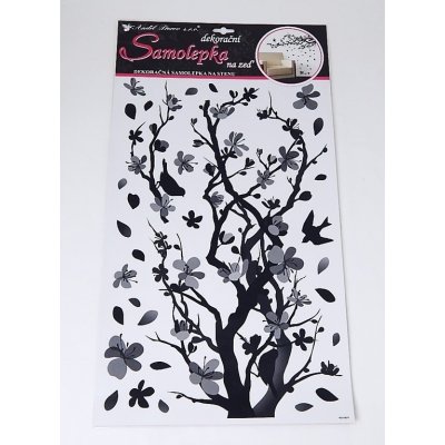 Anděl 10149 samolepící dekorace černošedá větvička 60x32cm – Zboží Dáma