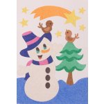 Radost v písku Šablona na pískování sněhulák s kometou A4 210 x 297 mm – Zboží Mobilmania