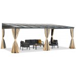 Garden Point Tarragona Premium Hliníkový přístřešek na terasu 4 x 6 m – Zboží Mobilmania