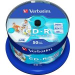 Verbatim CD-R 700MB 52x, AZO, printable, spindle, 50ks (43438) – Zboží Mobilmania