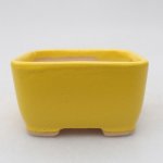 E-bonsai keramická bonsai miska 7 x 7 x 4 cm žlutá – Zboží Dáma