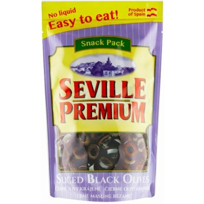 Seville premium Černé olivy bez pecky krájené 75 g