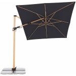 Doppler ALU WOOD 220 x 300 cm - výkyvný zahradní slunečník s boční tyčí antracit – Zboží Mobilmania