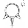 Piercing Šperky4U piercing segment kruh titan s hroty TIT1127-1210