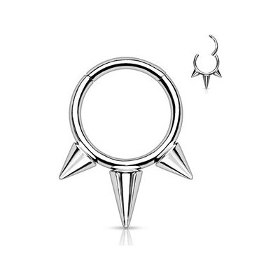 Šperky4U piercing segment kruh titan s hroty TIT1127-1210 – Zboží Dáma