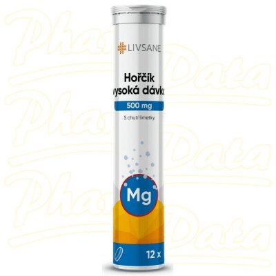 Livsane Hořčík vysoká dávka 500 mg 12 šumivé tablety – Hledejceny.cz
