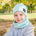 ESITO Žebrovaná čepice spadená Color Mintová – Zboží Dáma