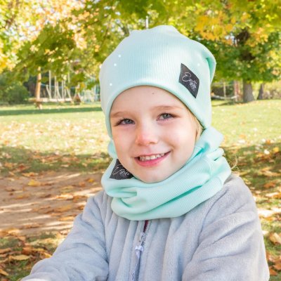 ESITO Žebrovaná čepice spadená Color Mintová – Zboží Dáma