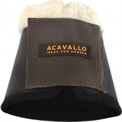 ACAVALLO Zvony Eco-leather Eco-wool hnědé