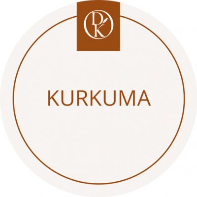 Davídkovo koření Etiketa Kurkuma béžová průměr 4,5 cm 1 ks – Sleviste.cz