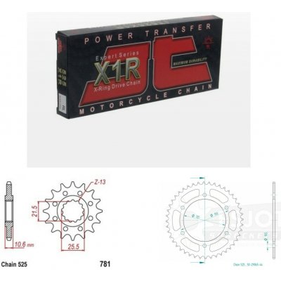 JT Chain Řetězová sada Benelli TRK 502 X 18-25 – Hledejceny.cz