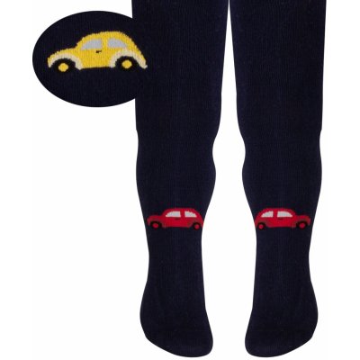 Wola Chlapecké vzorované punčocháče FIÁTEK modré – Sleviste.cz