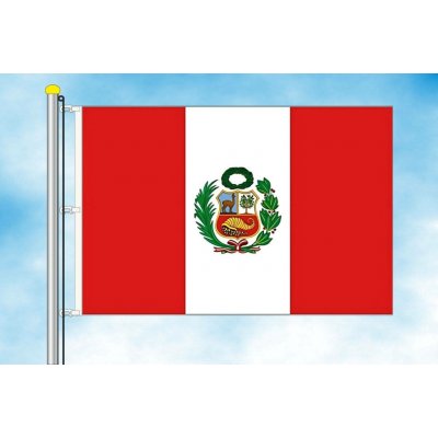 LIBEA, s.r.o. Vlajka Peru Rozměr: 150×225 cm, Uchycení: Karabiny na stožár – Hledejceny.cz