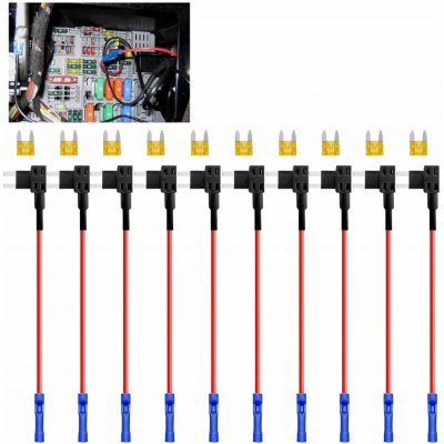 10 KUSŮ Micro 2 Adaptér pojistky do auta 12V s odbočkou – Zboží Mobilmania