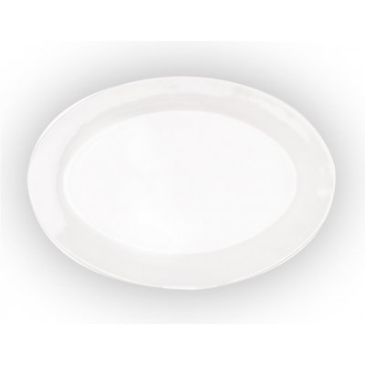 Letr Porcelánový oválný talíř JANE 35,5cm bílý – Zboží Mobilmania
